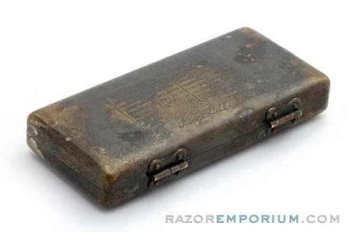 1910’s Gillette Silver ABC Pocket Edition Old Type Shell Open Comb DE Razor Set