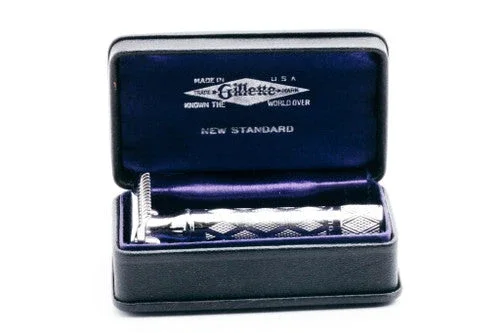 1921 Gillette New Standard Safety Razor with Case – Rhodium Revamp