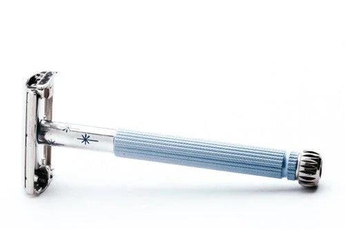 1966 Gillette L4 Blue Star Lady Gillette Double Edge Safety Razor