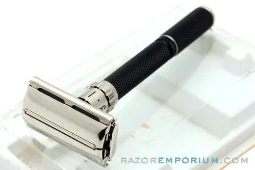1981 Gillette Super Adjustable “Black Beauty” DE Safety Razor Set B4