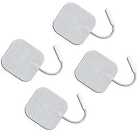 2″ Square White Cloth Electrodes by Current Solutions – Package of 4