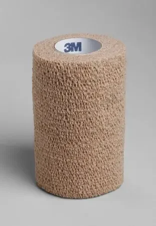 3M Coban Cohesive Bandage 4 Inch X 5 Yard Standard Compression Self-adherent Closure Tan NonSterile – 1584