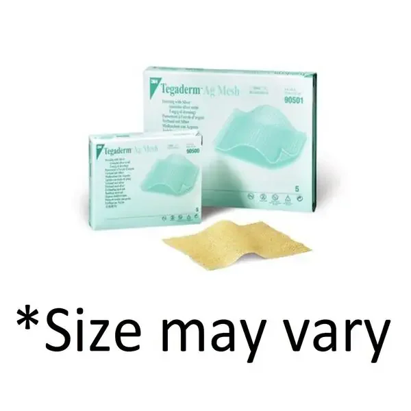 3M Healthcare Dressing Tegaderm Ag Slvr 8X8″ Square Strl Nadhs Beige Absorbent Lf 3X4/Case – 90503