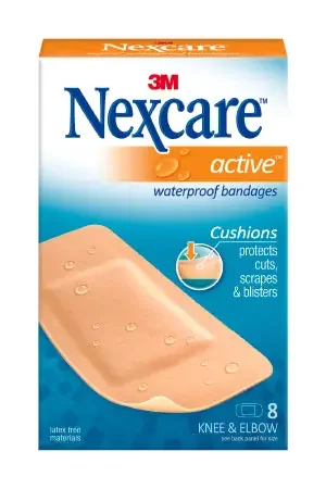 3M Nexcare Active Adhesive Strip 1-7/8 X 4 Inch Plastic Knee / Elbow Tan Sterile – 511-08