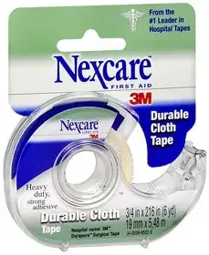 3M Nexcare Medical Tape with Dispenser High Adhesion Cloth 3/4 Inch X 6 Yard White NonSterile – 5113166993