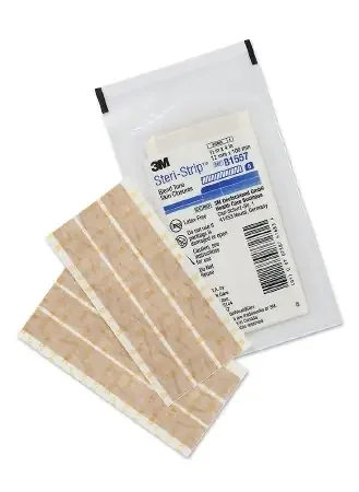 3M Steri-Strip Skin Closure Strip 1/2 X 4 Inch Nonwoven Material Flexible Strip Tan – B1557