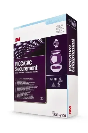 3M Tegaderm PICC/CVC Securement Device + Tegaderm I.V. Advanced Securement Dressing 1837-2100 4 X 6-1/8 Inch Rectangle Sterile – 1839-2100