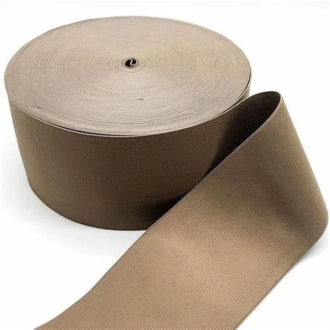 4″ Beige, Regular Elastic, Flat Panel Belt, Large, 2-1/2″ Cloth Bias Opening