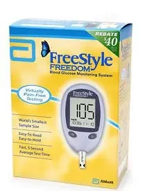 Abbott FreeStyle Freedom Lite Blood Glucose Meter 5 Seconds Stores Up To 400 Results No Coding – 99073070914