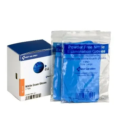 Acme United First Aid Only SmartCompliance Refill Exam Glove One Size Fits Most NonSterile Nitrile Standard Cuff Length Blue Not Chemo Approved – FAE-6018
