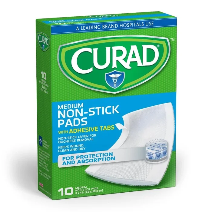 Adhesive Strip Curad® 3 X 4 Inch Cotton / Polyester Rectangle White Sterile