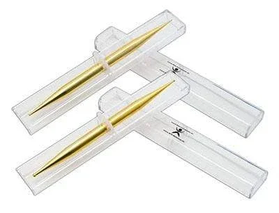 AFH massage stick set, gold plated, w/box, very-fine/fine