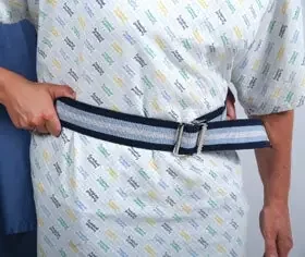 Alimed AliMed Gait Belt 70 Inch L Dark Blue / Light Blue, White Stripe – 70256
