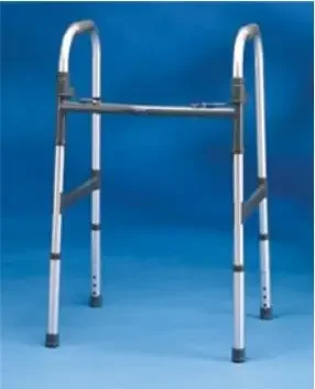 Alimed Blue-Release Dual Release Folding Walker Adjustable Height 300 lbs. Weight Capacity 32 to 39 Inch Height – 79201