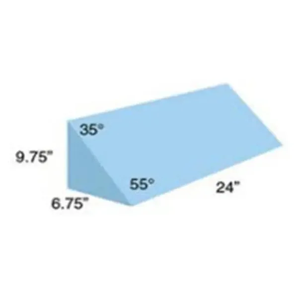 Alimed Wedge Positioning 55/35 Degree Double Angle Polyfoam Blk Vnl Cvr 9.75X6.75X24 Ea – 95-150