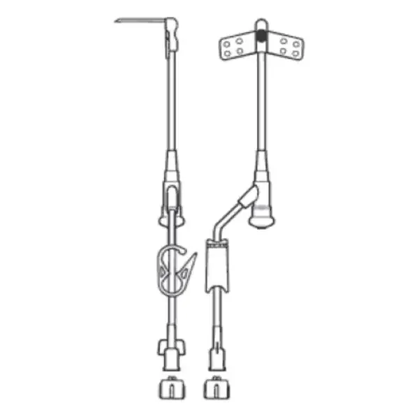 All-Med Medical Products Administration Set Ncrng 90Deg Hbr 19Gx1.5 Yinj 9″ Priming Volume 0.35Ml 12/Bx – 50-1942