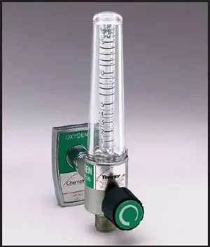 Allied Healthcare Timeter Sure Grip Oxygen Flowmeter Single 0 – 15 LPM DISS Outlet Chemetron Adapter – 15002-03