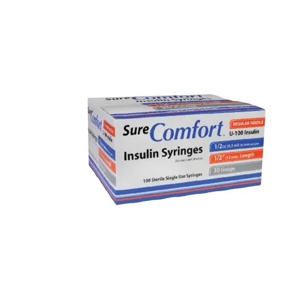 Allison Medical Syringe/Needle 0.5Cc 31Gx1/4″ Surecomfort Insulin _ 500/Case – 22-6405