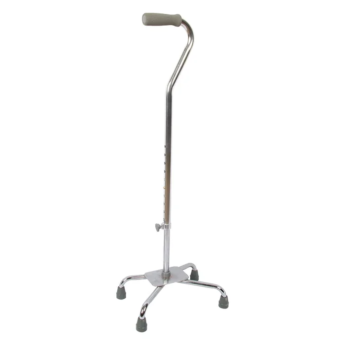 Aluminum Adjustable Height Quad Cane by BodyMed