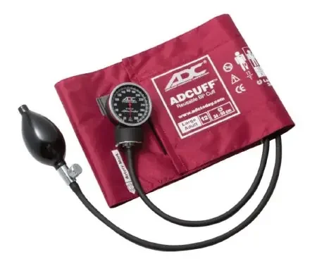 American Diagnostic Corp Diagnostix 720 Series Aneroid Sphygmomanometer Pocket Style Hand Held 2-Tube Large Adult Size Arm – 720-12XBD