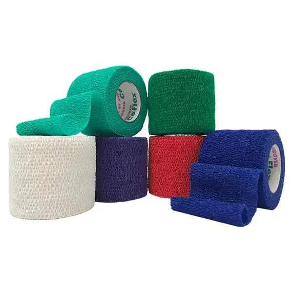 Andover Coated Products Bandage Coflex 4″X5Yd Compression Elastic Rainbow Latex Non-Sterile 18/Bx – 3400RB-018