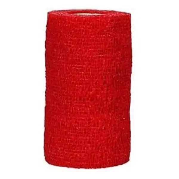 Andover Coated Products Bandage Coflex 6″X5Yd Compression Elastic Red Latex Non-Sterile 12/Case – 7600RD-012