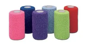 Andover Coated Products CoFlex·LF2 Cohesive Bandage 3 Inch X 5 Yard Standard Compression Self-adherent Closure Neon Pink / Blue / Purple / Light Blue / Neon Green / Red NonSterile – 9300CP