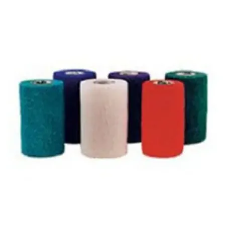 Andover Coated Products CoFlex NL Cohesive Bandage 3 Inch X 5 Yard Standard Compression Self-adherent Closure Teal / Blue / White / Purple / Red / Green NonSterile – 5300RB