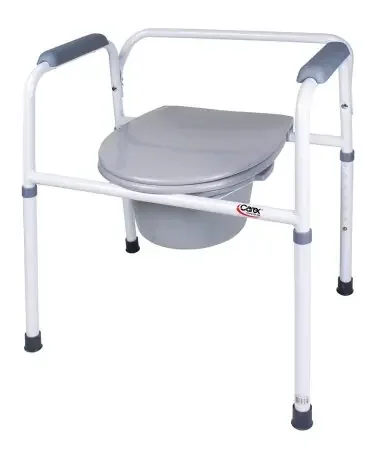 Apex-Carex Healthcare Carex Commode Chair Padded Fixed Arm Steel Frame – FGB35711 0000