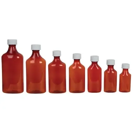 Apothecary Products BOTTLE, PHARMA PLAS OVAL AMBER6OZ (80/CS) – 30683