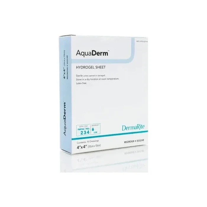 Aquaderm Hydrogel Sheet Wound Dressing, 4″ X 4″