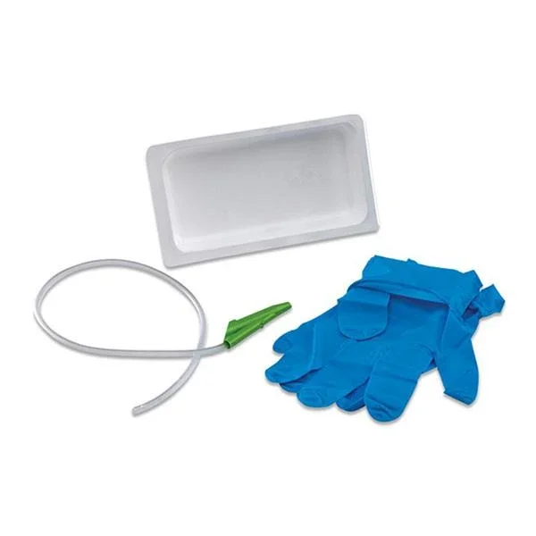Argyle Open Suction Catheter Mini Tray With Directional Valve, 14 Fr