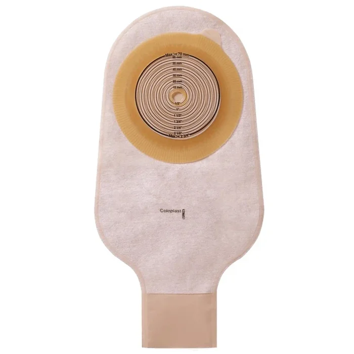 Assura® Flat MAXI One-Piece Drainable Ostomy Pouch, 12 Inch Length, 15-33 mm Stoma