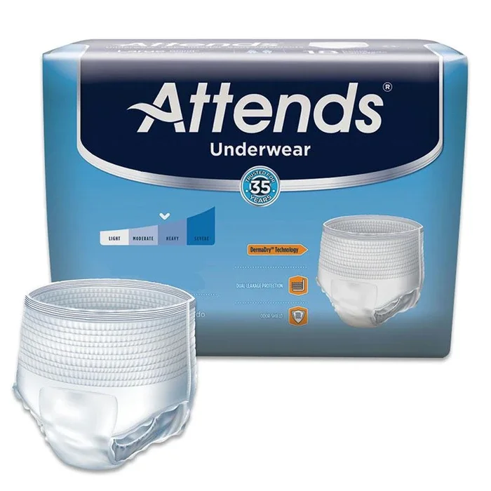 Attends Adult Pull-on Extra Absorbency Protective Underwear Medium 34″ – 44″