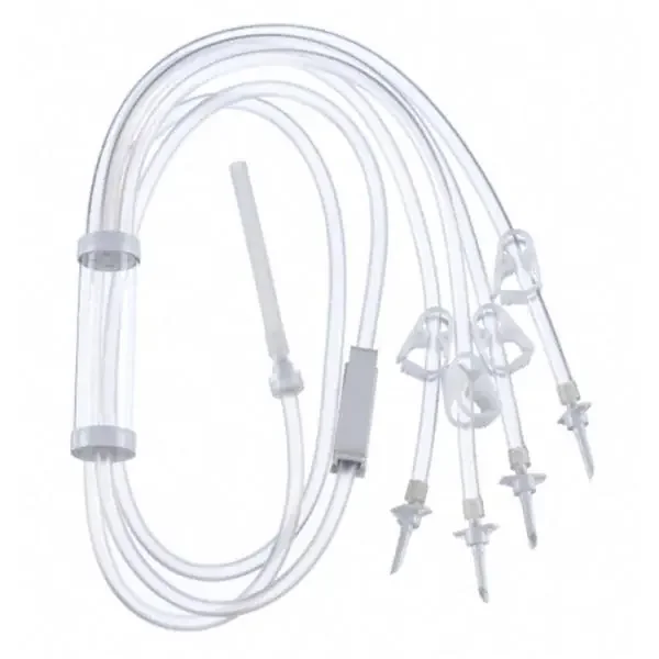 B. Braun Medical Irrigation Set Unispike 4-Bag Inj 4 Non-Vented Spike 96″ 10/Case – 313004