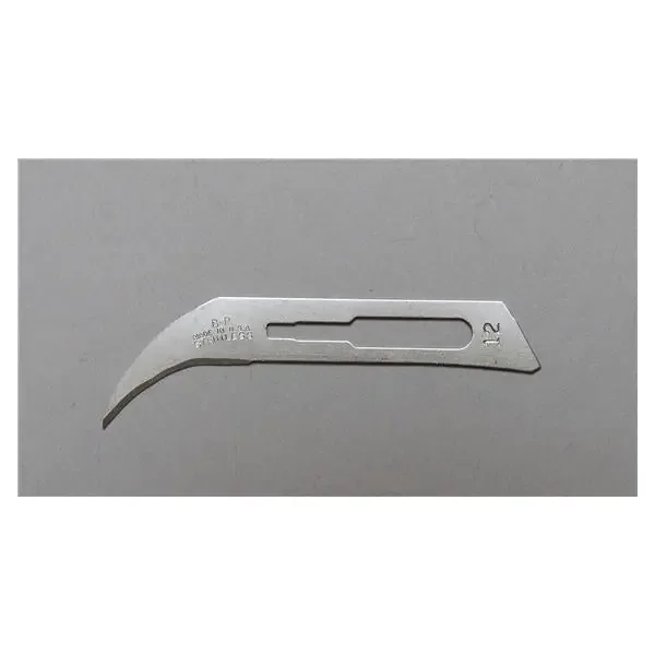 Bard Parker Blade Surgical Bard-Parker Standard/ 12 Stainless Steel Sterile Disposable 10/Pk, 5 Pk/Bx – 371212