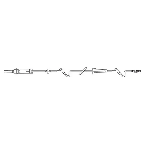 Baxter Healthcare Iv Solution Set Continu-Flo 10Drp 2 Intrlnk Inj Sites 70″, 6 M Ll Adptr 48/Ca – 2C6519