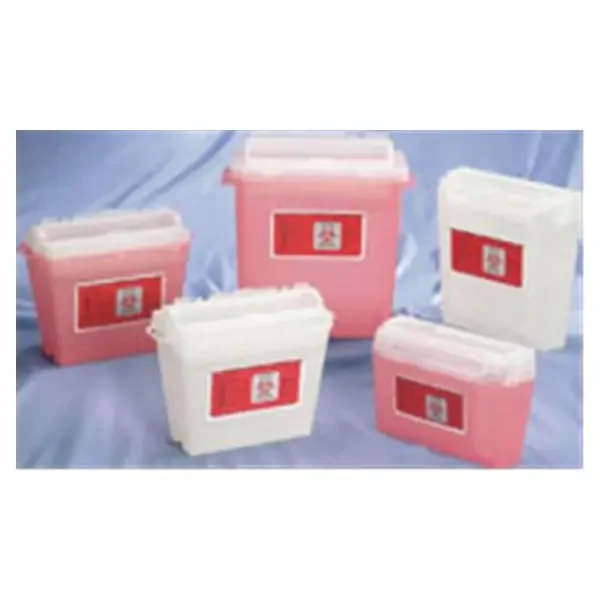 Bemis Healthcare Container Sharps 5Qt Plastic Translucent Red Each, 24 Ea/Ca – 150 030