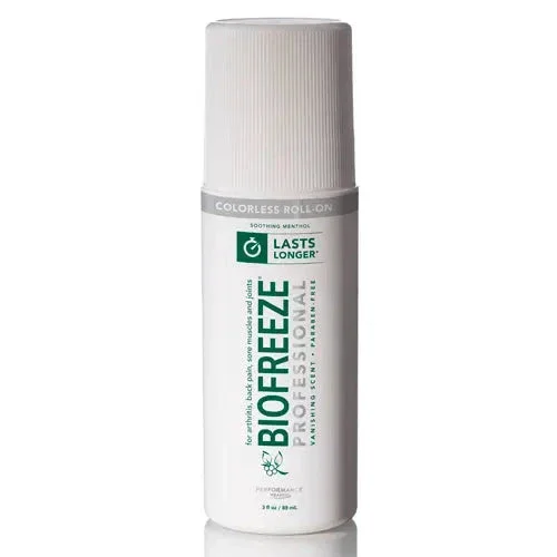Biofreeze – 3 Oz. Roll-On Dye-Free Prof Version