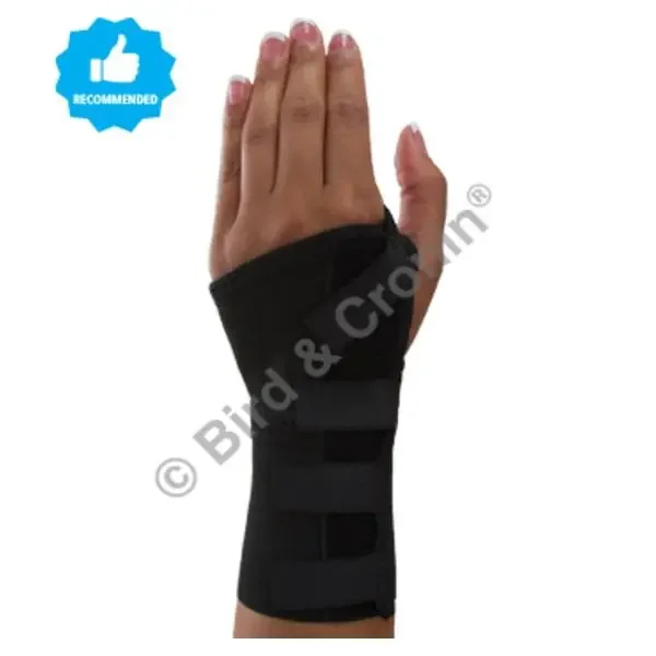 Bird & Cronin Brace Frazer Adult Wrist Cotton/Elastic Black Size 7″ Large Left Ea – 8144714