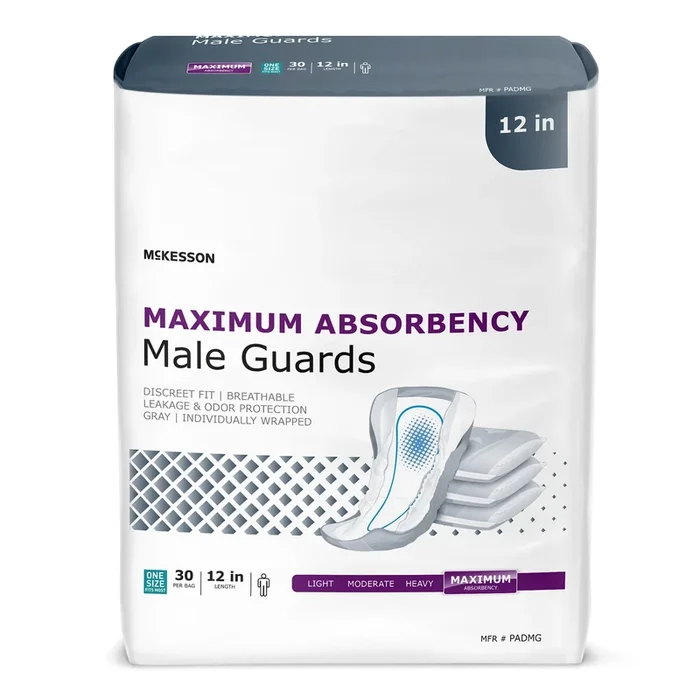 Bladder Control Pad 12 Inch Heavy Absorbency Polymer Core One Size Fits Most