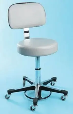 Blickman Blickman Built Exam Stool Backrest Pneumatic Height Adjustment 5 Casters Slate – 1041206008