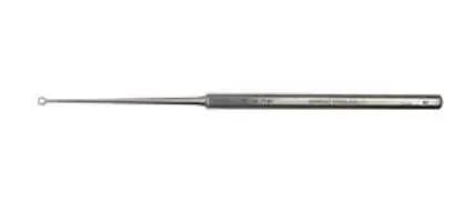 BR Surgical BR Surgical Ear Curette Buck Single-ended Octagon Handle Size 3 Tip Angled Sharp Round Loop Tip – BR44-11703