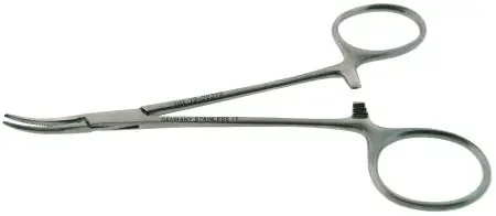 BR Surgical BR Surgical Hemostatic Forceps Halsted 5 Inch Surgical Grade Stainless Steel NonSterile Ratchet Lock Finger Ring Handle Straight 1 X 2 Teeth – BR12-23012