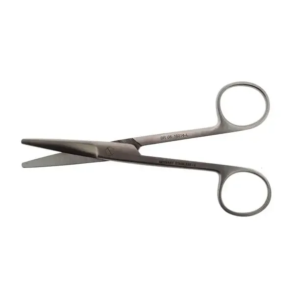 BR Surgical, Scissors Mayo 5-1/2″ Blunt/Blunt Beveled/Smooth Straight Left Hand Ss Ea – BR08-16014-L