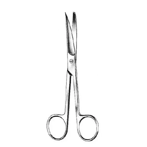 BR Surgical, Scissors Operating 7-1/4″ Sharp/Blunt Curved Stainless Steel Ea – WG08-11118