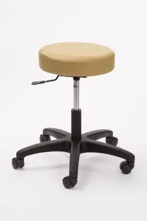 Brandt Industries Econobuoy Exam Stool Backless Pneumatic Height Adjustment 5 Casters Saddle Tan – 13421STN
