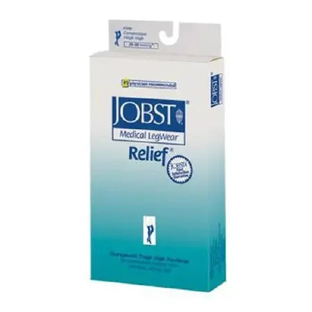 BSN Medical JOBST Relief Compression Stockings Thigh High X-Large Beige Open Toe – 114647