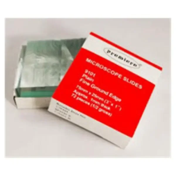 C&A Scientific Co. Premiere Frosted Microscope Slide 3X1″ Asst Clr W/ Plsh Edg/Clipped Crnr 1440/Ca – 9101E