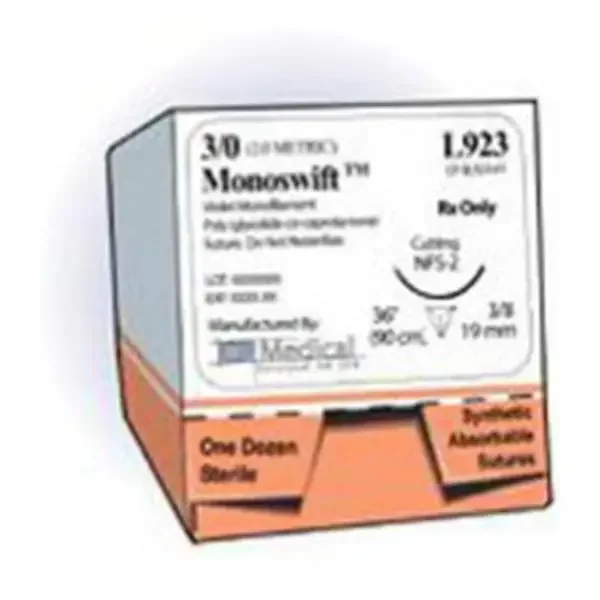 C.P. Medical Suture 4-0 Pgcl Nfs-2 Monoswift Violet 36″ Monofilament 12/Bx – L922